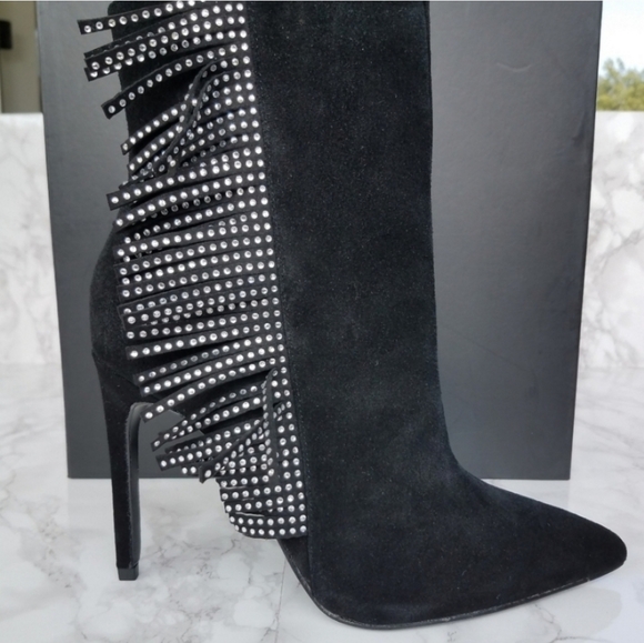 House of Harlow 1960 Black Suede Asher Bootie Size 7.5 - Picture 2 of 10